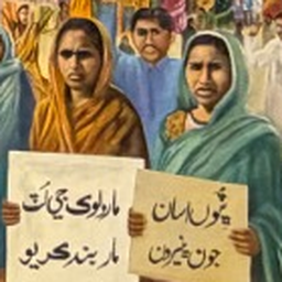A protester